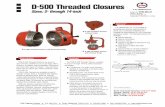 D-500 Threaded Closures