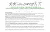 Islington Gardeners May - Jul 18