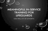 Meaningful in-service training for Lifeguards