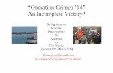 “Operation Crimea ’14” An Incomplete Victory?