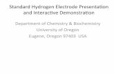 Standard Hydrogen Electrode ... - University of Oregon