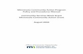 Minnesota Community Action Program Policy and Procedures ...