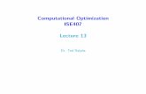 Computational Optimization ISE407 Lecture 13