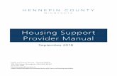 Housing Support Provider Manual - Hennepin County