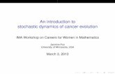 An introduction to stochastic dynamics of cancer evolution