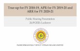 True-up for FY 2018-19, APR for FY 2019-20 and ARR for FY ...