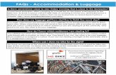 FAQs - Accommodation & Luggage