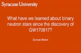 What have we learned about binary neutron stars since the ...