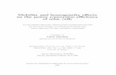 Mobility and homogeneity eﬁects on the power conversion e ...