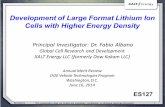 Development of Large Format Lithium Ion Cells with Higher ...