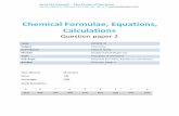 Chemical Formulae, Equations, Calculations