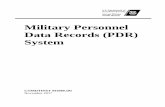MILITARY PERSONNEL DATA RECORDS (PDR) SYSTEM, …