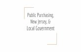 Public Purchasing, New Jersey, & Local Government