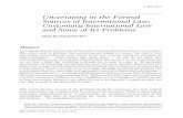 Uncertainty in the Formal Sources of International Law ...