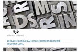 2021/2022 BASQUE LANGUAGE COURSE PROGRAMME …