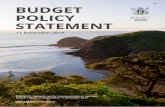 Budget Policy Statement 2020 - New Zealand Treasury