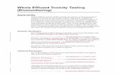 Whole Effluent Toxicity Testing (Biomonitoring)