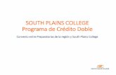 SOUTH PLAINS COLLEGE Programade CréditoDoble