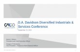 D.A. Davidson Diversified Industrials & Services Conference