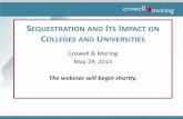 SEQUESTRATION AND TS MPACT ON COLLEGES AND …