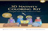 3D Nativity Coloring Kit