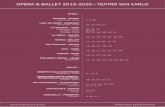 OPERA & BALLET 2019-2020 • TEATRO SAN CARLO