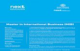 Master in International Business (MIB)