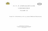 G. C. E. (Advanced Level) CHEMISTRY Grade 12