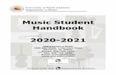 Music Student Handbook 2020-2021 - UNA