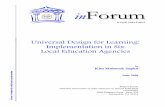 Universal Design for Learning: Implementation in Six Local ...