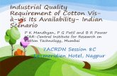 Industrial Quality Requirement of Cotton Vis-à-vis Its ...