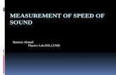 Measurement of Speed of Sound - Physics for a change