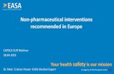 Non-pharmaceutical interventions recommended in Europe