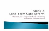 Options for Long Term Care Financing