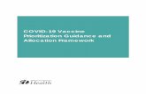 COVID-19 Vaccine Prioritization Guidance and Allocation ...