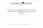 India's Constitution of 1949 with Amendments through 2016
