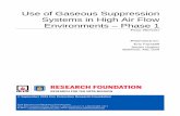 Use of Gaseous Suppression Systems in High Air Flow ...