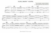 Galway Girl Sheet Music Ed Sheeran - The Piano Notes