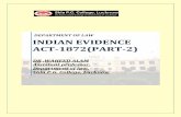 DEPARTMENT OF LAW INDIAN EVIDENCE ACT-1872(PART-2)