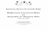 January Gems In Lamb Sale Ballymena Livestock Mart on ...