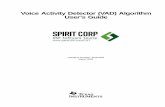 Voice Activity Detector (VAD) Algorithm User's Guide
