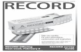 RecoRd offering RecoRd survey Next week, February 9 inside