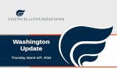 Washington Update Webinar Slides - cof.org