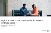 Digital Access SAP's new model for indirect software usage