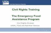 Civil Rights Training The Emergency Food Assistance Program