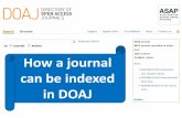 How a journal in DOAJ