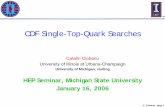 CDF Single-Top-Quark Searches