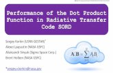 Performance of the Dot Product Function in Radiative ...