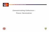 Concentrating Collectors - Power Generation
