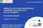 IMPACTS OF A MULTINATIONAL COMPANY ON THE CITY …